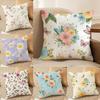 Classic Spring Floral Cushion Cover Short Plush Double-Sided Print Square Throw Pillow Covers Sofa Home Cushion Decor