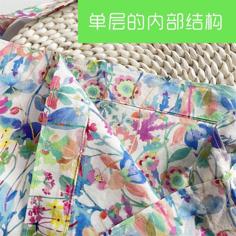 New French Liberty Floral Bag Emerald Bay Cotton Thin Printed Shoulder All-match Women's Cross-body