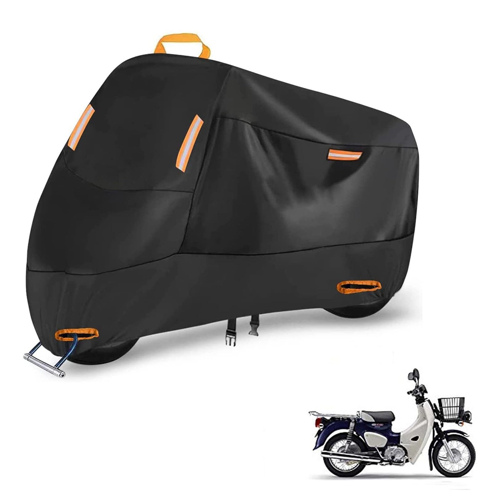 

Compatible with Honda Super Cub 110 Pro Dedicated Motorcycle Cover, Motorcycle Cover, Motorbike, Cover, One Size чёрный