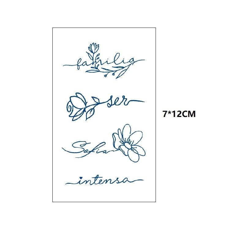 

Маленький узор бабочка морская волна хвост рыбы другая сторона цветок маленький свежий сок травяной имитация грудь вода переводная татуировка наклейка 7*12cm