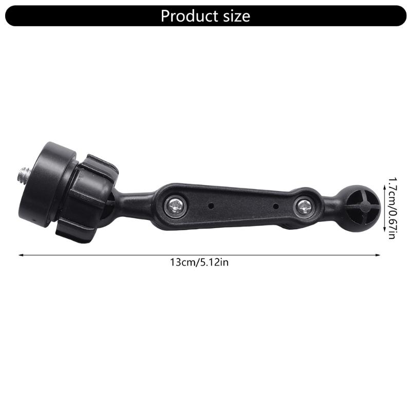 Portable Device Holder Adjustable 1/4 Inch Screw To 17mm Ball Head Mount Connector for Cameras and Live Streaming Stands