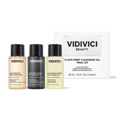 [Vidi Beach] Kit de Experimentação de Óleo de Limpeza Profunda Clareador 3 Tipos + Amostra Grátis de Bálsamo de Limpeza Derretedor e Máscara de Limpeza Profunda de Poros