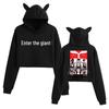 Attack on Titan Cat Ear Crop Top Hoodie for Women