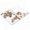 Kitchen Multifunctional Decorative Tempered Glass Boards Coffee Beans 2X30X52 Cm