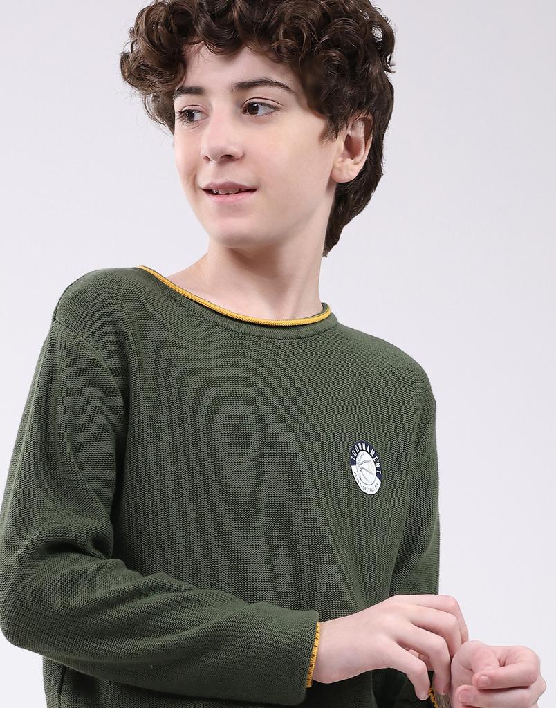 Monte Carlo Boy's Round Neck Full Sleeve Pullover