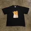 Fashion Realistic French Fry Print Vintage Clothes Fashion Summer T-Shirts Streetwear 100% Cotton Print Super Elastic Tops