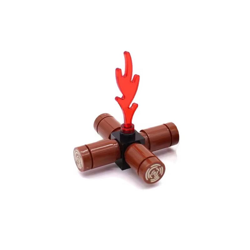 MOC City Scene Accessories Building Blocks Medieval Bonfire Flame Wine Bottle Reagent Bottle Box Compatible Mini Bricks Toys T11