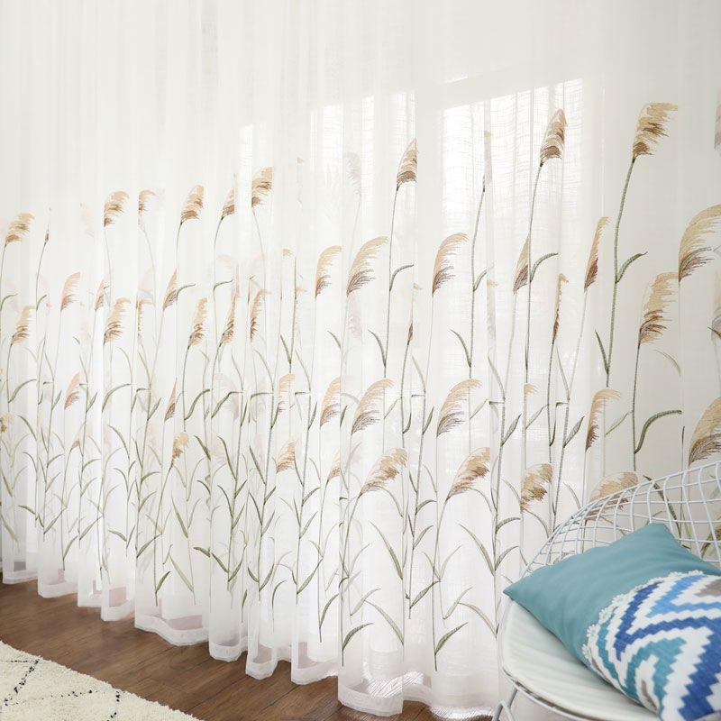 

Прозрачная занавеска с цветочным тиснением и вышивкой, тюлевая занавеска с бисером и кружевом, европейские мягкие украшения, прозрачные оконные шторы, подходящие для гостиной, спальни 250*270CM