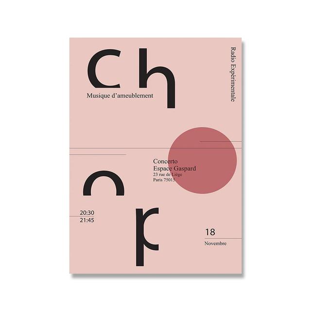 Francuski reklama w stylu vintage wiersz muzyczny koktajl restauracja plakat abstrakcyjny obraz na płótnie kolorowy minimalistyczny obraz ścienny Decortion