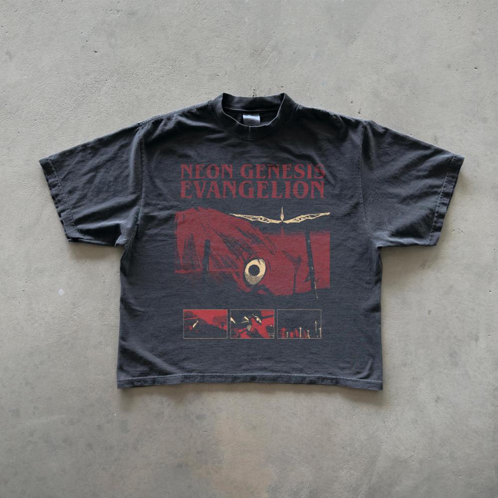 2026 Neon Genesis Evangelion Tshirt Eva Unit 01 Japanese Anime Tshirt Parentchild Unisex Women Summer Crew Neck Cotton Y2K Tee