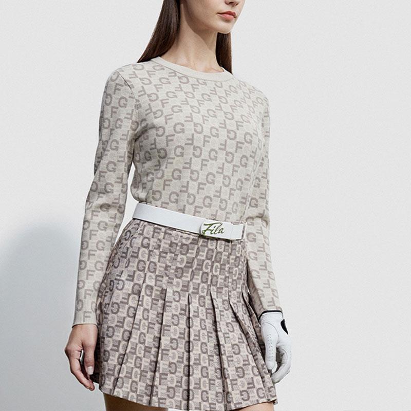 New FILA Golf Series Knitwear Women's All Over Print 2 A11W345402F-ZA