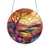 Acrylic Jigsaw Puzzle Suncatcher Large Colorful DIY Sun Catcher Kit for Adults Stained Glass Style Window Hanging Ornament for Home Garden Decor