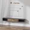 140 Cm Floating TV Stand With Storage Charcoal Grey