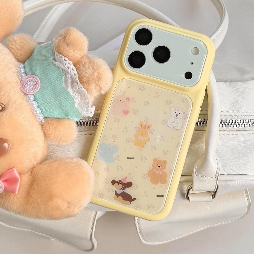 Cartoon Window Animal iPhone 15 Pro/Max Anti-Fall Case