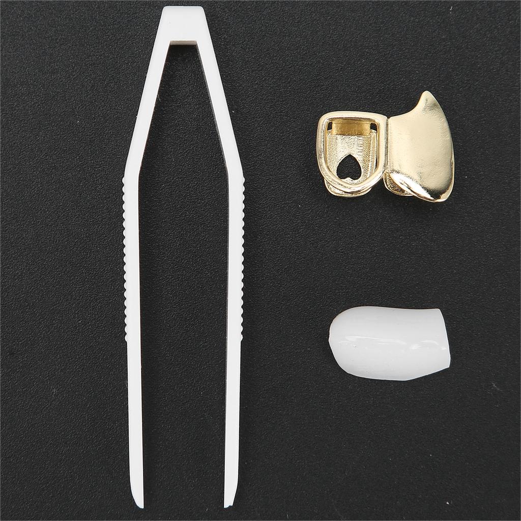 Fashionable Brass Hollow Hip Hop False Tooth Halloween Festival Hip Hop Tooth Decoration