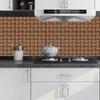 20PC Detachable Wall Tiles Waterproof Brick Stone Kitchen Wall Panels Living Room Peel and Stick 3D Brown Wallpaper Hotel