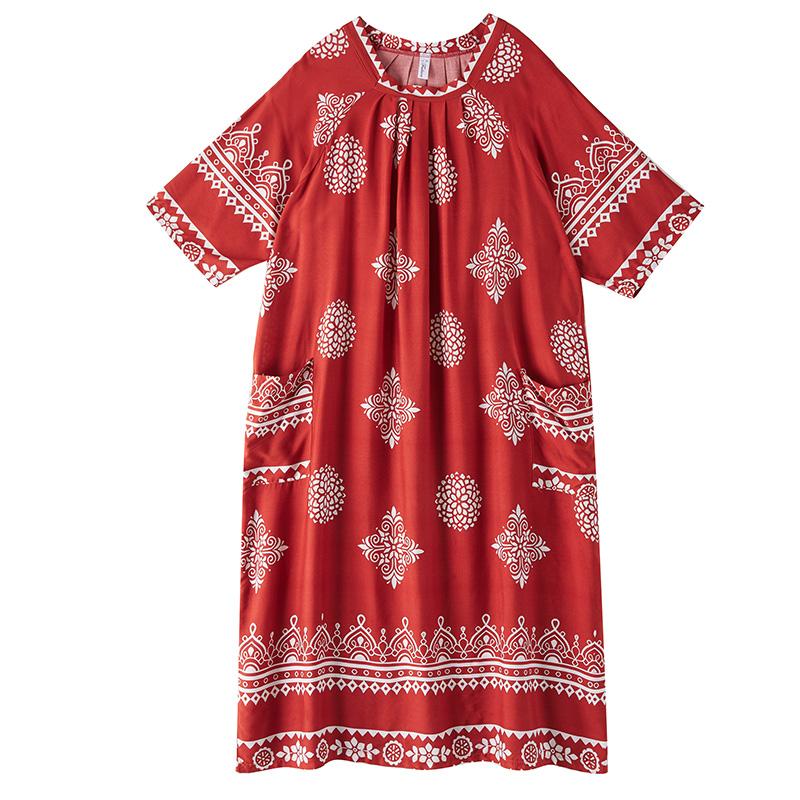 DIMANAF 2026 Donna Taglie Forti Estate Spiaggia Signora Abito Lungo Ampio Oversize Maxi Stampa Floreale Vestito Estivo Abbigliamento