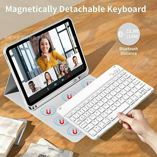 Universal iPad 11 Protective Case with Backlit Bluetooth Keyboard for iPad Pro 11/Air 7.
