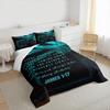 Dark Gift Box Teal Ribbon Bible Verse Bedding set (1 duvet cover, 2 pillowcases, duvet not included), James 1:17 Every Good Gift Art