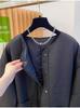 2026 Winter Korean Style Cotton Padded Jacket - High-End, Collarless, Loose Fit, Warm, and Versatile