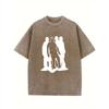 Washed, Unique Printed Men'S T-Shirt, High-Quality Printed Cotton Retro Fashion T-Shirt, for Summer T-Shirt with a Certain Thickness, Holiday Gift