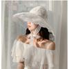 Lace Bucket Hat UV Protection Beach Cap Summer Panama Hat  for Women