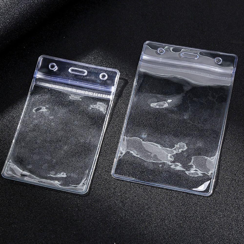 1PC PVC ID Card Badge Holder Transparent Name Card Protector Cover New Employee Card Case