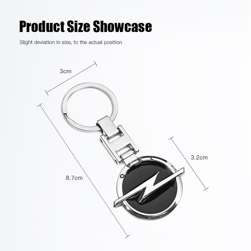 1Pcs Car Emblem Keychain Metal Key Ring Accessories For Opel Astra Insignia Vivaro Corsa Mokka Zafira Vectra OPC Vauxhall Meriva