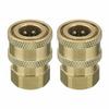 2pcs Pressure Washer Coupler Brass Fittings 1/4 Inch Quick Connect to Female