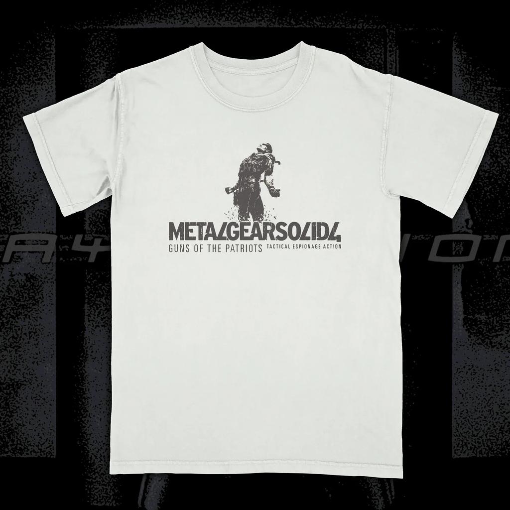 Metal Gear Solid 4 Printed Pattern Short Sleeve, Men's and Women's Summer Cotton Comfortable Loose Fashion Round Neck T-shirt