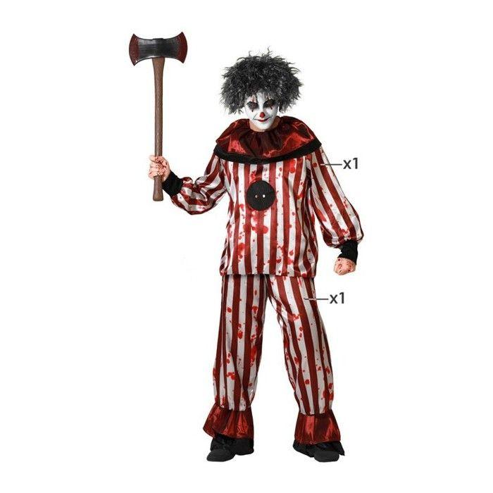 Kostyme Mann Klovn striper Halloween