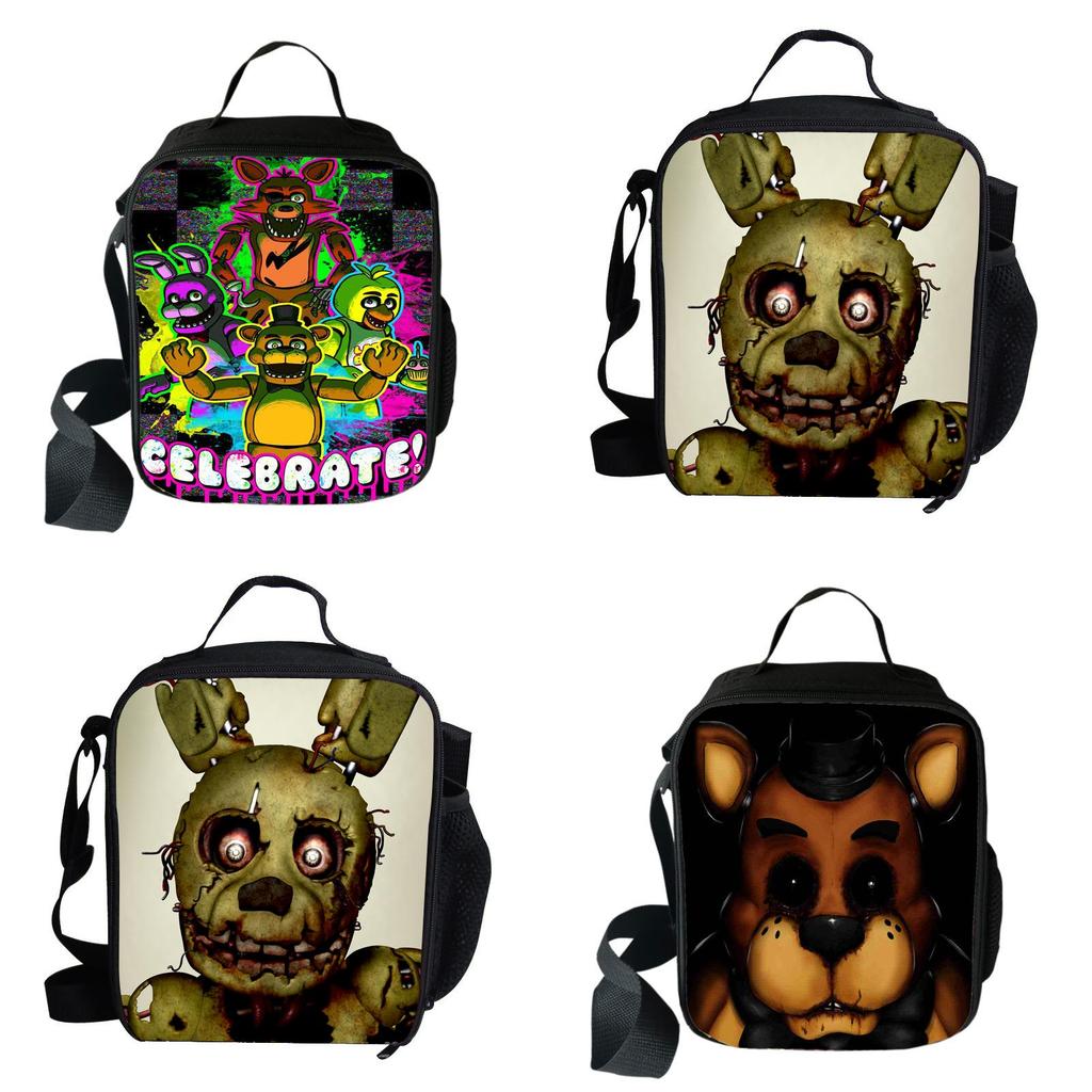 Torba śniadaniowa termoizolacyjna z nadrukiem 3D Five Nights At Freddy's o dużej pojemności do wszechstronnego użytku