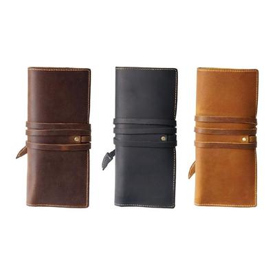 PU Leather Multipurpose Pencil Bag Stationeries Case Featuring Roll Up Design Writing Tool Case For Daily Academic Use