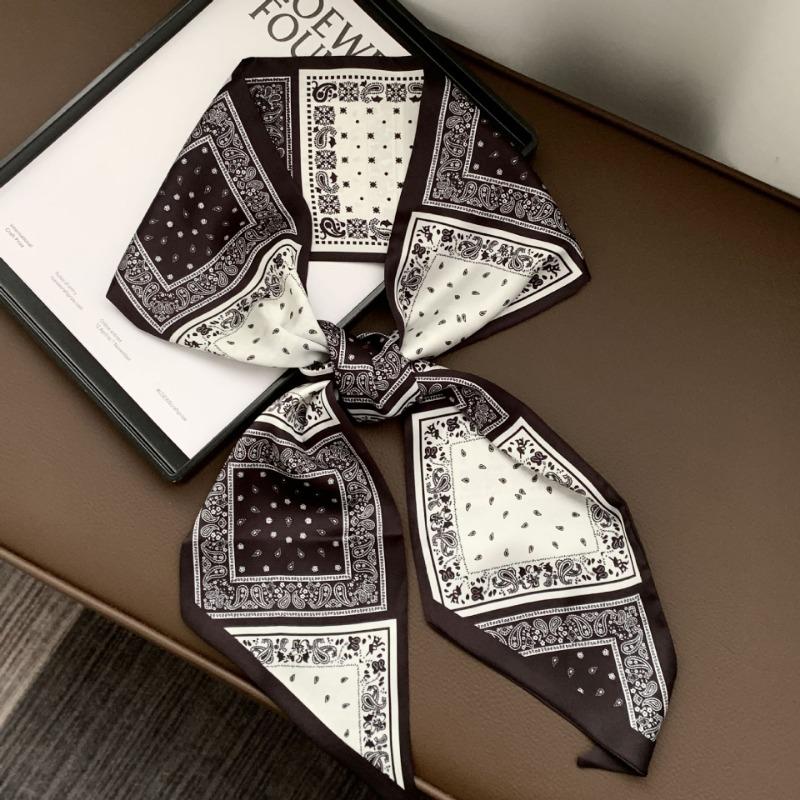 Silk Scarf, Long Strip, Versatile Shirt, Neck Protection, Scarf, Silk Scarf, Multi-purpose Headscarf, Headband, Hair Tie, Decorative Waist Belt.