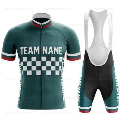 Ensemble Maillot de Cyclisme Homme Personnalisé Nom d'Équipe Uniforme VTT Vêtements de Vélo Été Respirant Maillot de Vélo Ropa Ciclismo Cuissard