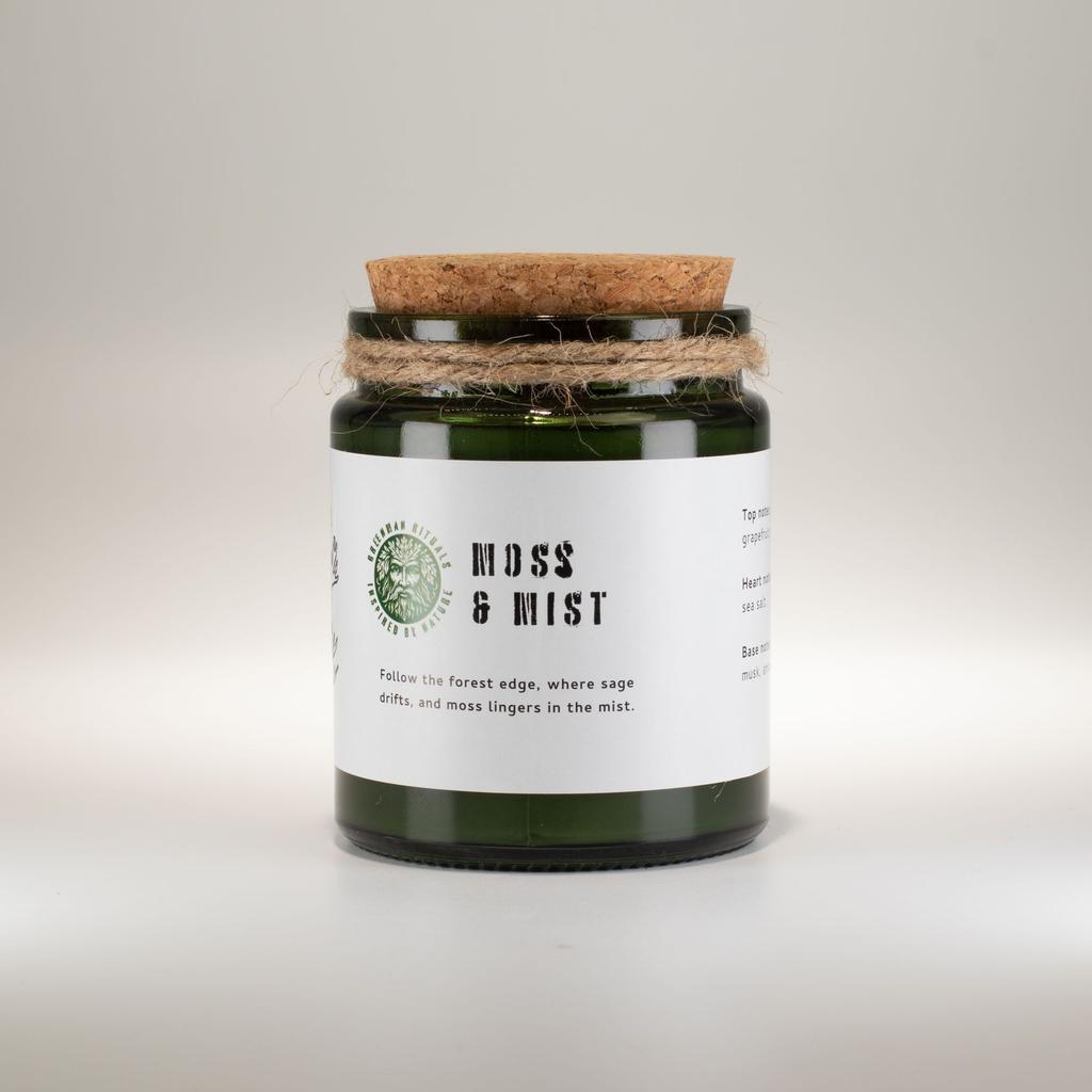 Greenman Woodwick Soy Candle – Moss & Mist