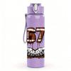 1PC Number 67 Rustic Graffiti Art Print 750ml Color Plastic Sports Water Bottle Leakproof Flip Straw Lid Suitable for Sports Office Home Use