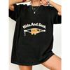 Oversized T Shirt Black Hide And Seek Cat Zipper Print Casual Wear For Women Summer Outfit Streetwear Fashion Top