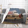 Easyjet Airbus A-320 Hot Sale Printing High Qiality Warm Flannel Blanket Plane Spotting Airbus A320
