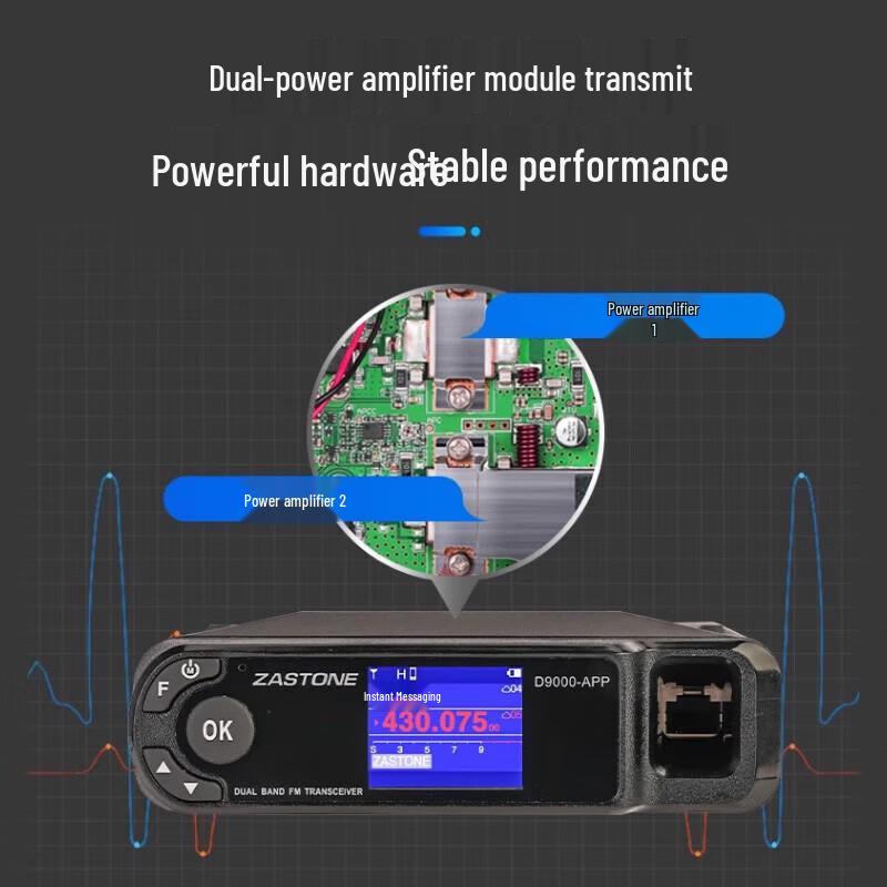 ZASTONE D9000-APP 50W Car Intercom Radio (CN version)