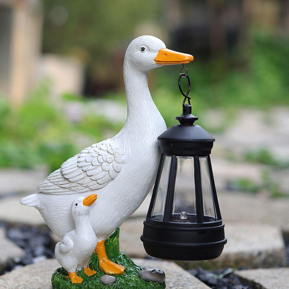 Warm Light Duck Solar Lantern LED Solar Garden Statue Solar Landscape Light  Courtyard