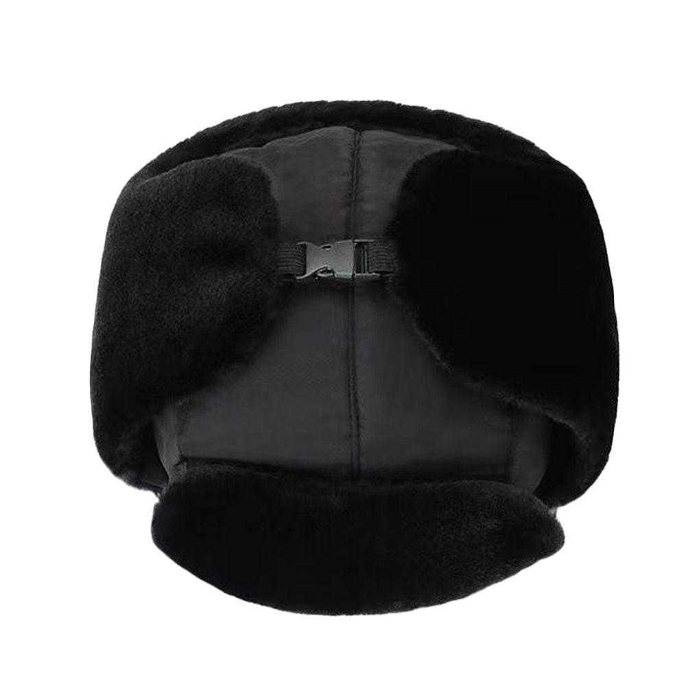 Warm Beanie Russian Caps Plush Earflap Pilot Caps Outdoors Winter Hat  for Men Women