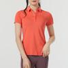 Under Armour Solid Color Slim Fit Breathable Golf Training Short Sleeve Polo Shirt Women tops Orange 1363949-690
