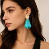 Bohemian Resin Geometric Stud Earrings - Luxurious, Versatile Design for Everyday Wear