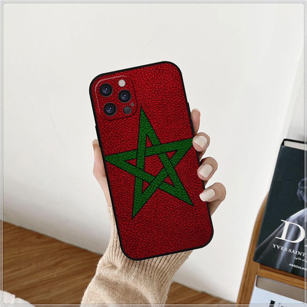 Moroccans Morocco Flag Passport Phone Case For Apple iPhone 15 14 16 13 12 11 Pro Max Mini 8 7 XS XR SE Shockproof Back Cover