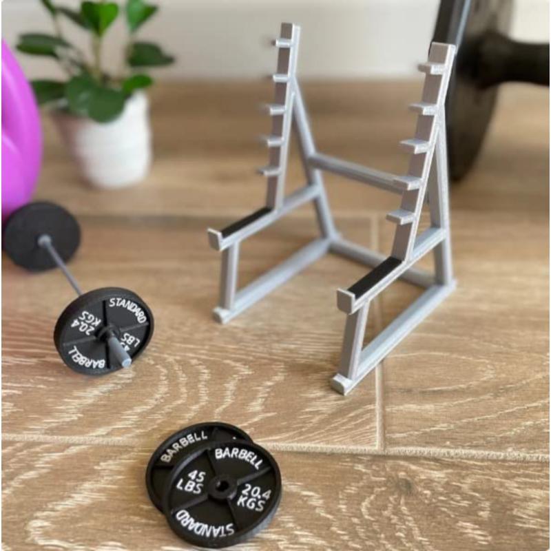 Mini Fitness Decoration Crafts Squat Rack Pen Holder Barbell Penholder Desktop Ornament Stationery Storage Organizer