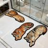 Anti-slip Tiger Carpet Rug 2D Flat Wolf Floor Mat New Lion Doormat  Bedroom Bathroom