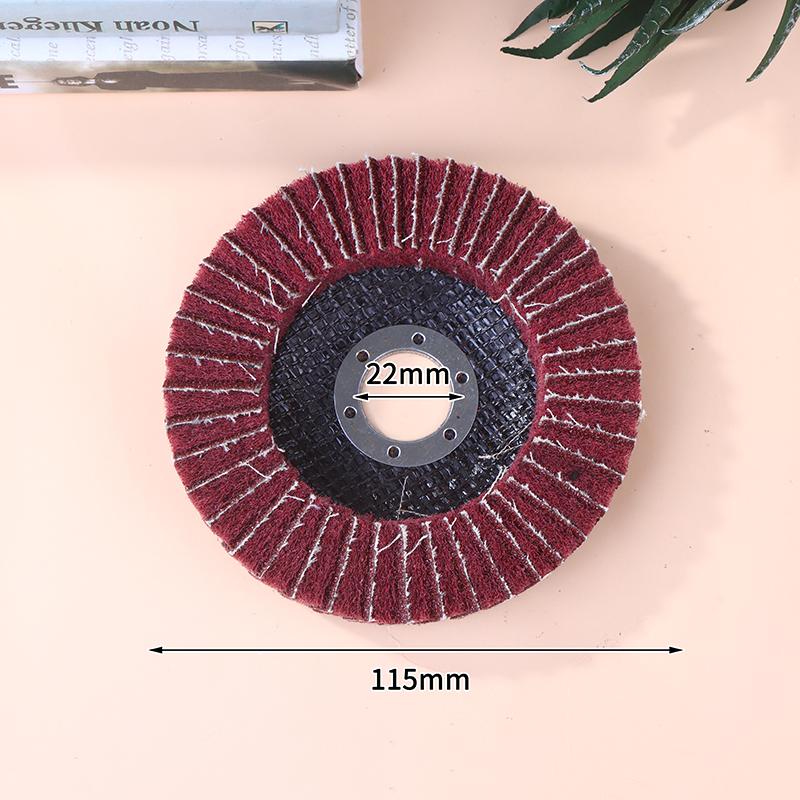 100/115/125mm Grinding Wheel For Angle Grinder Nylon Fiber Flap Polishing Wheel Disc 5 Inch Non-Woven Grinding Wheel Metal Wood