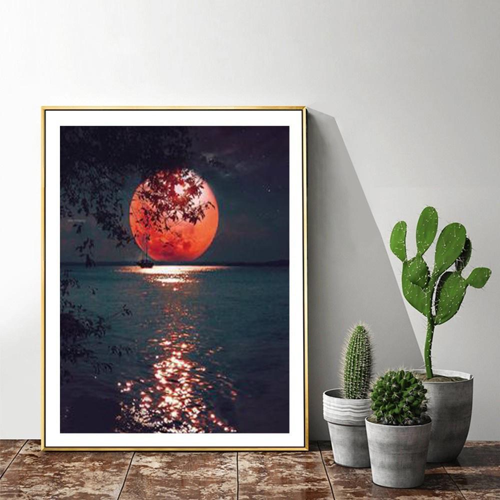 Diamant-Malerei-Set, Landschaft, 5D-Diamant-Malerei-Set, Kreuzstich-Set, Stickerei, Diamant-Kunst-Malerei-Set