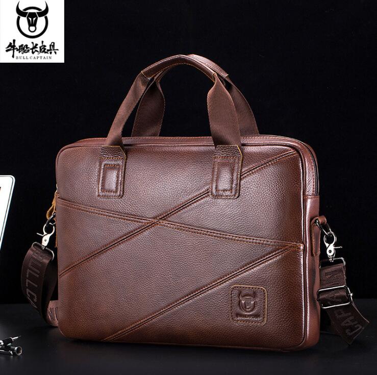 

Мужская деловая сумка-тоут из натуральной кожи, сумка через плечо, портфель, водонепроницаемая, противоугонная, с защитой от считывания данных коричневый